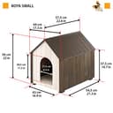 Ferplast KOYA FSC Wooden Dog House - Opening Roof, Sloping, Waterproof & Anti-UV Resin Treatment - Ventilation Grille - Insulating Feet - Finished Door - S, 44 x 57.5 xh 56 cm - 2