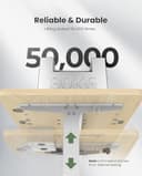 Flamaker Large Standing Desk 160x80cm with USB Charging Port, Sit Stand Reminder Desk Height Adjustable Electric Desk for Home Office with Cable Management Tray, Beige with Wheels - 3