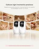 momcozy BM04 Baby Monitor con 2 Telecamere WiFi, 1080P FHD 5 Pollici, Batteria 5000mAh, Controllo via App e Monitor, Zoom 4X, Audio Bidirezionale, Visione Notturna, Zona di Sicurezza - 6