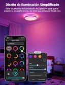 Lepro T1 AI Plafón LED Techo Inteligente, Lámpara Techo 24W 1800LM, Luz RGB y Blanca Regulable, Control de Voz, Sync Música, Funciona con Alexa, Google Home, Diseñador de Iluminación AI Personalizado - 6