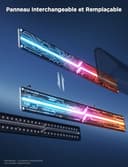 Govee RGBIC - Lampada da parete a LED per gaming Glide Wall Light, con forme e colori fai da te, 60 + effetti di scena, compatibile con opaco e Alexa, luce da gioco, 3pcs e 1 angolo - 6