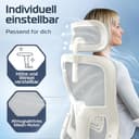CLOUVOU BrightSeat Bürostuhl Ergonomisch [TESTSIEGER] Schreibtischstuhl 100% individuell einstellbar | Büro Stuhl & Gaming Stuhl | Computerstuhl Home Office Chair Ergonomic | Drehstuhl 150 kg - 6