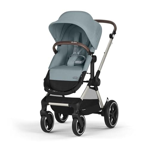CYBEX Gold EOS Lux 2-in-1 Stormy Blue Pushchair Travel System From Birth to 22kg (approx. 4 Years)