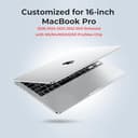 EooCoo Compatible for MacBook Pro 16 inch Case 2026 M5 A3428 A3429 M4 A3403 A3186 M3 A2991 M2 A2780 M1 A2485 Pro/Max, Transparent Plastic Hard Shell Cover 2025-2021,Smooth Shiny Surface, Crystal Clear - 7