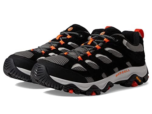 Merrell Women's Moab 3 Hiking Shoe, Black/Tangerine, 9.5 UK
