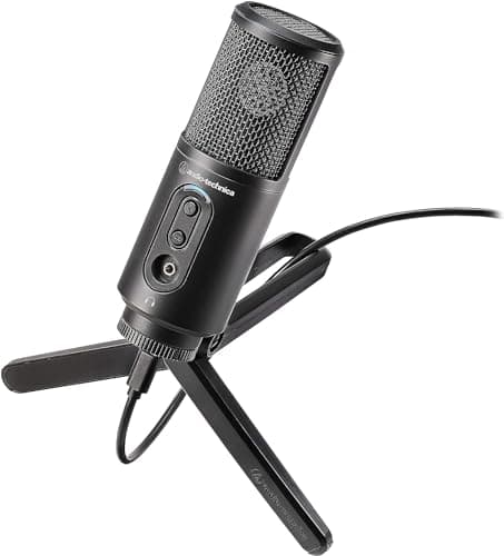 Audio-Technica 2500x-USB Micrófono Para Emisión En Directo/Pódcast/Grabaciones Negro
