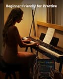 Donner OURA S100 88 Key Weighted Keyboard Piano with 3 Demo Songs, 15 Tones, Bluetooth Audio/MIDI, Home Digital Piano for Beginner, Advanced, Black - 7