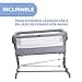 Chicco Next2Me Go, Cuna Colecho Bebé, Compatible con Varias Camas, Altura Ajustable, Buena Circulación de Aire, Cuna de Viaje, Gris Claro - 5