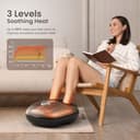 RENPHO Masajeador de pies con calor para fascitis plantar, Portátil Amasado Shiatsu, Compresión, Massager eléctrico de los pies de 3 intensidades, Marrón - 4