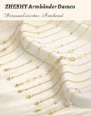 ZHESHY Pulsera Mujer Plata Oro 14k Cadena Con Perlas Corazón Ajustable Apilables Personalizada Joyas Para Mujer Regalo Cumpleaños Amigas - 9