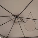 Casaria Gazebo Lorca Padiglione 3x3m in Metallo Resistente Idrorepellente con Pannelli Laterali Tendone da Giardino Feste - 3