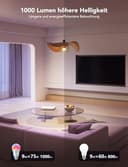 Govee Smart Glühbirne E27, 1000LM RGBWW Lamp App dimmbar, Wi-Fi & Bluetooth Smart Bulbs 9W, 54 Szenen, 16 Millionen DIY-Farben, Kompatibel mit SmartThings, Matter, Alexa und Google Assistant, 1 Stück - 2