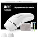 Braun Luz Pulsada Silk-expert Pro 3, Alternativa a Depiladora Laser, Eliminación Del Vello En Casa, Depiladora IPL Con Funda, Maquinilla Venus, 2 Cabezales Para Cara y Cuerpo, Blanca/Plateada, PL3136 - 1