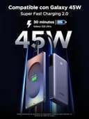 UGREEN Nexode 45W Power Bank 20000mAh Batería Externa Carga Rápida Cable USB C Integrado PD3.0 Cargador Portátil PC LED Compatible con iPhone 17 16 15 Plus Pro MAX Galaxy S25 S24 A56 A16 MacBook iPad - 3