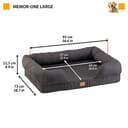 Ferplast Cama ortopédica para Perros MEMOR-One L Memory Foam Espuma de Memoria, Retirable Funda Extraíble, Lavable - 2