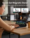 ESR iPad Pro 13 Inch (M5/M4, 2025/2024) Case with Keyboard, Keyboard Case with Easy-Set Magnetic Stand, Portrait/Raised Modes for iPad Pro 13 Keyboard, Removable Case, Rebound 360 Series, Black - 5