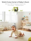 Outinput 2K 4MP Smart Baby Monitor - 355° PTZ WiFi Baby Monitor with Camera and Night Vision, Cry Detection, Motion Sensor & Tracking, Feeding Reminder, 2 Way Talk, Lullabies, APP Control Baby Camera - 8