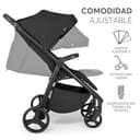 KikkaBoo Silla de Paseo Ligera URBAN, Carrito Bebe Desde Nacimiento Hasta 22 kg, Plegado con Una Mano, Compacto, Ruedas EVA Con Suspensión, Manillar Ajustable, Negro - 4
