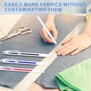 Rotulador Textil, Rotuladores Tela, Para Telas En 4 Colores Diferentes, Boli tela borrable plancha, Marcadores de Costura Borrables con Calor, Incluye Bolígrafos Vacíos y Recargas (24) - 3