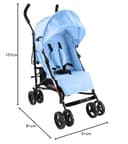 Babyco Arc 0+ Stroller Pram Pushchair Light Blue with Raincover - 5