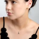 925 Sterling Silver and Green Baltic Amber Necklace, Birthstone Pendant, Bridesmaid Jewellery, Classic Teardrop Minimal Necklace - 3