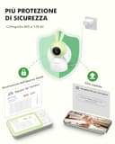 YESIMOM Baby Monitor WiFi 4,3", 360°PTZ Telecamera Bambini con Monitor Videocamera Neonato con IPS Schermo 2500mAh e Luce Notturna, Controllo da APP Mobile e Monitor, Visione Notturna, Ninne Nanne - 9