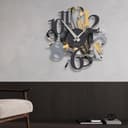 Giallobus - Reloj premium - Carved - Madera de MDF - Premium 60x60cm - 20 - Gold Marble - Artesano Made in Italy - Silencioso - Idea de regalo - Doble nivel moderno - 4