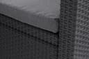 Allibert by Keter Victoria Gartensofa - 2-Sitzer Lounge Sofa in Rattanoptik, Inkl. Sitz- & Rückenkissen, Pflegeleicht, Wetterfest, Grau, 129 x 63 x 77 cm - 6