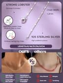 CASSIECA Collana Argento 925 Donna Catenina Argento Girocollo Disco Catenina Collana Argent Donna 1,2mm Sottile Robusta Gioielli Impermeabili 41cm - 5