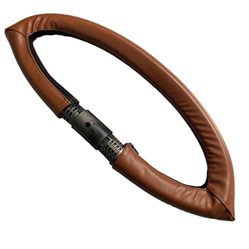 Copri maniglia per passeggino in pelle PU compatibile con passeggino Stokke Xplory V4 / V5, manicotto rimovibile con apertura a cerniera, antipolvere, impermeabile (marrone)