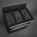 SMEG TR90GMBL - Cocina estética vintage Victoria con 5 fuegos de gas, multifunción, suave, vapor Clean, 90 x 60 cm, color negro, clase A - 5