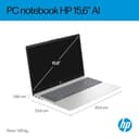 HP Laptop 15-fd1002sl, PC Portatile 15", Display FHD, Notebook, (Intel Core Ultra 7 155H, RAM 32GB, SSD 1TB, Windows 11), Computer Portatile, Uso quotidiano, Tastiera Italiana, QWERTY, Argento - 10