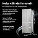 Haier French Door Kühl-Gefrierkombination 70 cm Breite I 402 L French Door Kühlschrank, freistehend I Doppeltür Kühlschrank mit Gefrierfach, No Frost I LED, Touch-Display I FD 70 SERIE 3 HFR3718ENMM - 2