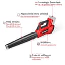 Spazzafoglie Einhell Professional GP-LB 36/230 Li T BL-Solo Power X-Change (36 V, aria 230 km/ora, Brushless, regolaz. giri, tubo 3 stadi, senza batteria) - 3