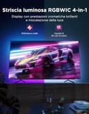 Govee Luci LED Retroilluminazione TV 2 Ritagliabili Su Misura, Striscia RGBWIC 4,4m per TV 32-70 Pollici, 210+ Scene, Sincrono Musica, App, Compatibile Matter, DIY - 2