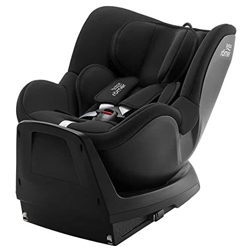 BRITAX RÖMER Seggiolino Auto DUALFIX PLUS Girevole a 360°, con Inserto Neonato e Sistema di Fissagio ISOFIX, Bambini da 40-105 cm (i-Size), dalla Nascita fino ai 4 anni, Space Black