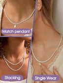 Dochais Collana Argento 925 Donna Ragazze 2mm/3mm Catenina Argento 925 Donna Uomo Sottile 41/46/51/56 cm Collane Minimaliste Regali Gioielli - 4