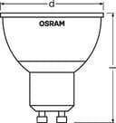 OSRAM Pack of 4 x LED Reflector lamp | Base: GU10 | Cool White | 4000 K | 6.90 W | Replacement for 80W | LED Star PAR16 - 11