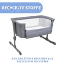 Chicco Next2Me Essential Babybett für Neugeborene, Beistellbett, Kompatibel mit verschiedenen Betten, Höhenverstellbar, Gute Luftzirkulation, Matratze und Tasche inklusive, 0-6 Monate, Grau - 8