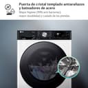 LG F4DR7510AGW - Lavadora Secadora Inteligente, 10/6kg, AI Direct Drive, 1400rpm, Carga Frontal, TurboWash 360º, Wifi, Vapor Steam, Serie 750, Blanco - 10
