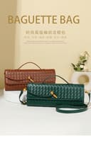 CMLDJBD Damen Henkeltaschen Nische Gewebte Schultertasche Handgehaltene Abendtasche Vielseitige Damentasche - 2