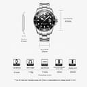 Raitown Reloj Hombre Impermeable Luminoso de Cuarzo con Correa en Acero Inoxidable Relojes para Hombres Regalo para Hombre - 3