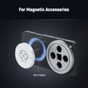 NEEWER Protectora Funda Móvil Compatible con OPPO Find X7 Ultra, TPU Resistentes + PC Funda Piel Sintética con 17mm Lens Mounts & 67mm Adaptador Filtro para Carga Inalámbrica, PA116 Negro + Plateado - 5