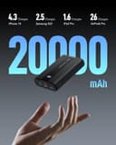 VRURC Power Bank, 22,5W Mini 20000mAh Bateria Externa Carga Rapida, USB C In/out Powerbank con 3 Entrada & 4 Salida, Fast Chagring Cargador Portatil Compatible con iPhone 17 16 15 Pro MAX/iPad/Xiaomi - 2