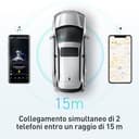 AGPTEK Vivavoce Auto Bluetooth 5.3 con Siri Assistente Comandi Vocali di Google Altoparlante Kit e Scheda TF Supporto per Aletta Parasole Connessione Automatica, Grigio - 8
