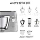 Kenwood Titanium Chef Baker XL KVL85.424SI Küchenmaschine mit integrierter Waage, inkl. 4-teiligem Patisserie-Set, 7 L und 5L Rührschüssel, stufenloser Geschwindigkeitsregler, 1200 W, Silber - 7