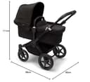 Bugaboo Donkey 5 Mono Kinderwagen, umbaubar zum Doppel- oder Zwillingskinderwagen, verbessertes Design, wendbarer Sitz, Ein-Hand-Lenkung und extra viel Stauraum, Midnight Black - 8