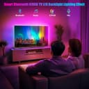 5.5M LED TV Retroilluminazione Strisce, per TV da 75-85 Pollici, Striscia LED Sincronizzazione Musicale con APP & Telecomando Controllo, Alimentazione USB, per Adatto a PC Monitore e Camera da Letto - 3