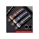 Srndsydak Passend for Tag Heuer Carrera Krokodilleder-Faltschließe Uhrenarmband 19mm 20mm 22mm(Black no buckle,20mm) - 2