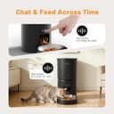 Miaosical Futterautomat Katze, Staufreier Katzenfutter Automat mit 2.4G WiFi-App & Timer, 4.2L Futterspender Katze für 1-10 Mahlzeiten pro Tag, 10S Sprachaufnahme, Dual-Stromversorgung - 6